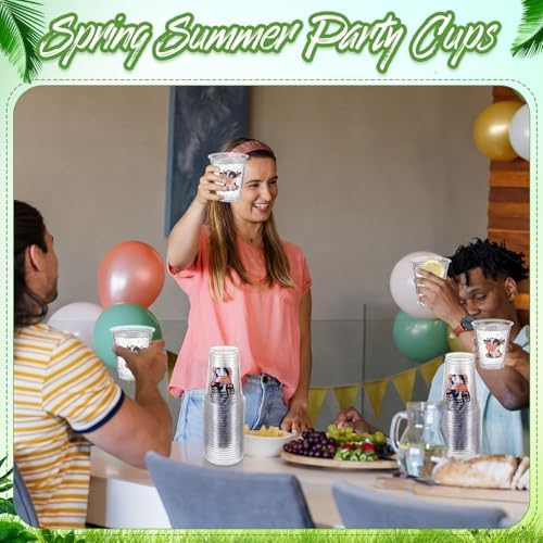 Funnymoom 60 Pack Cow Plastic Cups for Party Decorations, 12 oz