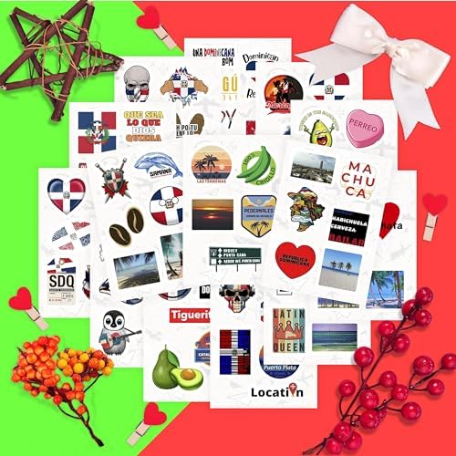 100Pcs Dominican Republic Stickers for Water Bottle and Laptop - Dominican Republic Party Supplies & Decorations, Waterproof Vinyl Decals, Flag and Culture Stickers, Gifts for Women & Men