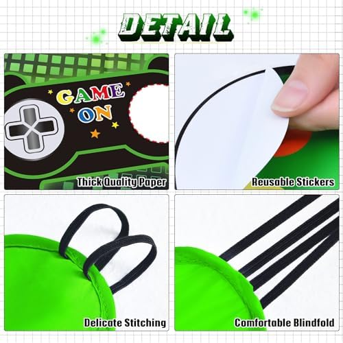 WERNNSAI Pin the Button on the Game Controller Game Party Decorations