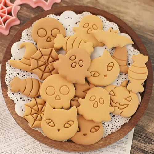 8Pcs Halloween Cookie Cutters - Bat Cookie Cutter for Halloween Decoration