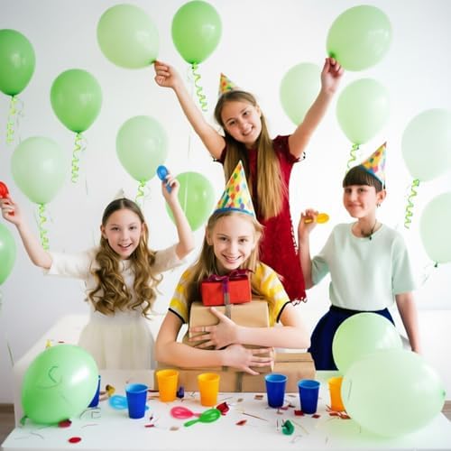TONIFUL 500 Yards Iridescent Green Curling Ribbon Balloon String
