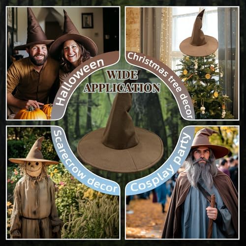 Witch Hat, 18IN Wizard Hat Cosplay Accessories for Halloween