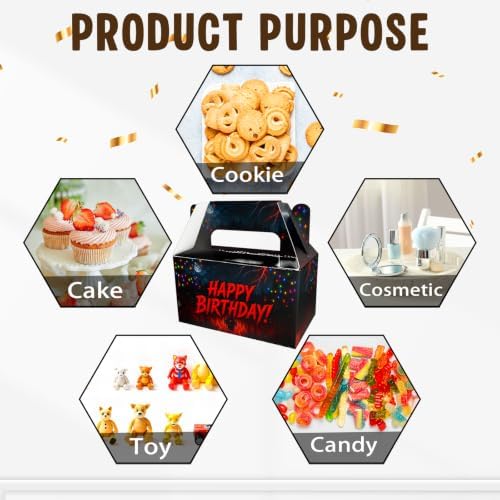 12 Pack Retro Horror Party Favor Boxes 80s Sci-Fi Birthday Treat Bags