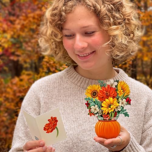 Freshcut Paper Mini Pumpkin Harvest 5.5" Pop Up Card