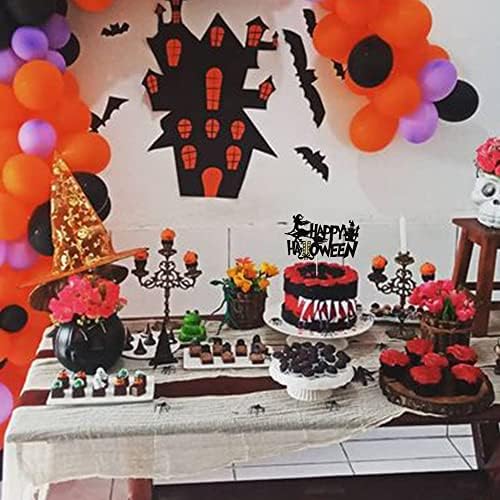 1 Pack Happy Halloween Cake Topper Witch Leg Cake Picks Trick or Treat Halloween Theme Baby Shower Kids Birthday Party Cupcake Decorations Supplies