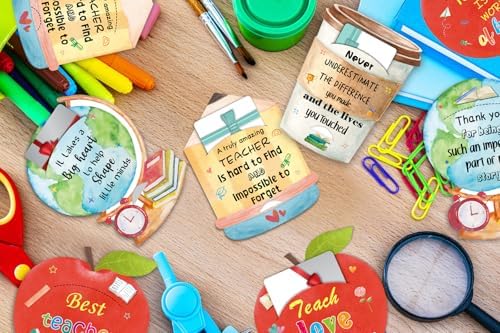HEYINSHEN 24Pcs Teacher Gifts Card Holder Cute Teacher Appreciation Gift Card Holders Bulk Graduation Gift Card Sleeves End of School Year Gift Card From Students End of The Year Appreciation Gifts