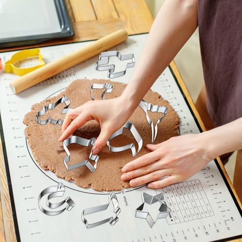9 Cowboy Cookie Cutters Stainless Steel Western Cactus Horse Biscuit Molds