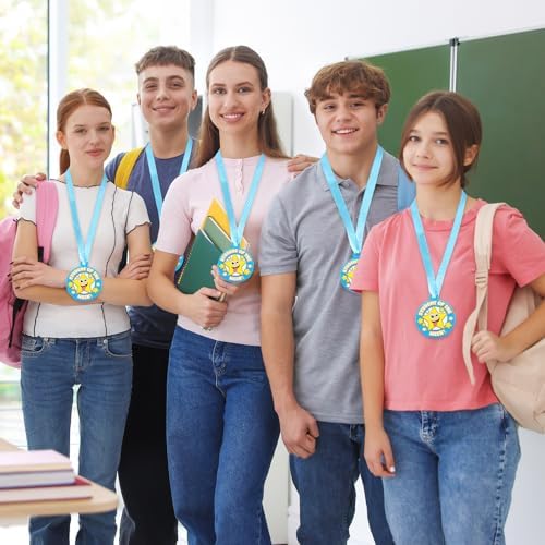 AmazingSpark 60 Pcs Student of The Week Award Medals, 2 Inch Rubber Medals Bulk Winner Encourage Team Participation for Kids Adults Trophy Award Prize Gift Competitions Graduation Party