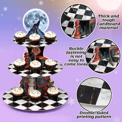 Halloween Vampire Cupcake Stand - 3 Tier Vampire Dessert Holder