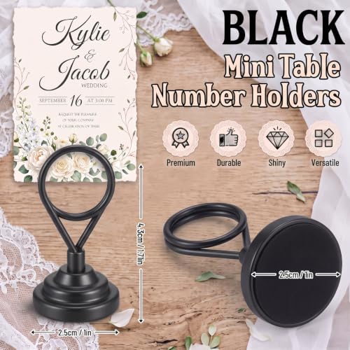 Kathfly 24 Pcs Table Number Holder, 1.7inch Place Card Holder