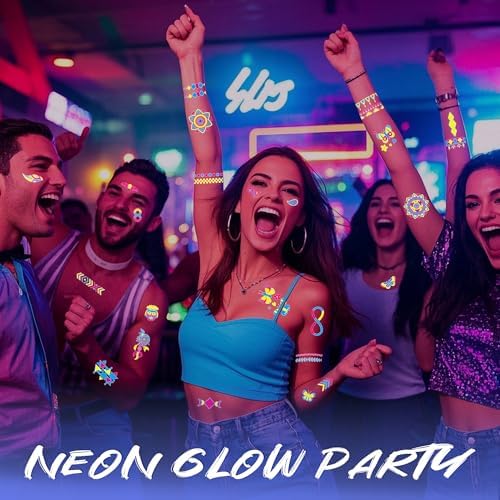 TATUWST Glow in the Dark Tattoos 172 PCS Glow in the Dark Party Supplies
