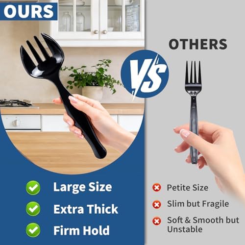 36 Pcs 9 Inch Plastic Serving Utensils Set, for Large Party