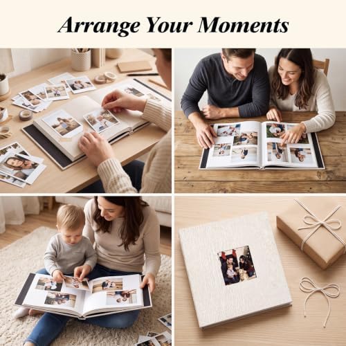 Photo Album Self Adhesive Scrapbook Album, for 4x6, 5x7 & 8x10 Photos