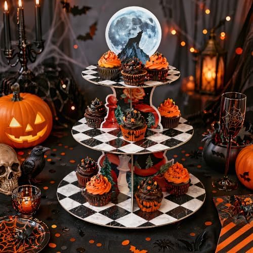 Halloween Vampire Cupcake Stand - 3 Tier Vampire Dessert Holder