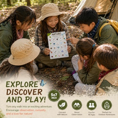 Nature Scavenger Hunt Card for Road Trips and Camping