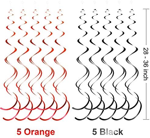 Blulu 50 Pcs Halloween Decorations Hanging Swirl Happy Halloween Decor