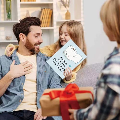 Funny First Fathers Day Card Gift for New Dad