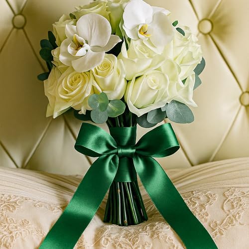 30 Yards 1 1/2 in Forest Green Ribbon for Gift Wrapping Christmas Decor