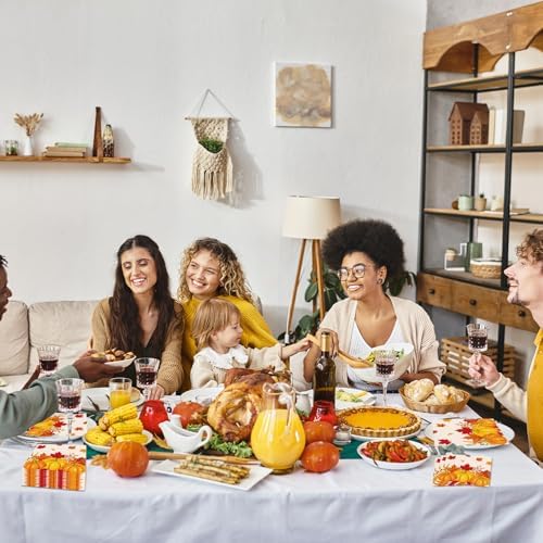 50 Count Fall Pumpkin Maple Leaf Paper Napkins, Disposable Autumn Harvest Party Napkins for Thanksgiving Day Dinner, Friendsgiving Feast, Cozy Fall Birthday Gatherings, Maple-Themed Table Decorations