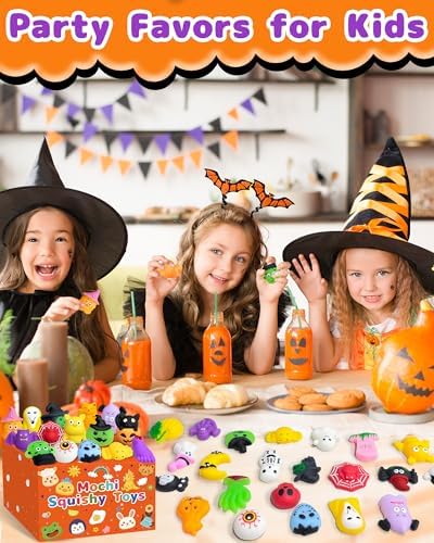 30 Pcs Halloween Squishy Toys, Party Favors for Kids, Non Candy Treats
