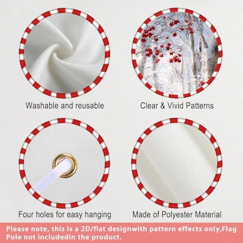 Nuxovilar Christmas Door Banner Polyester 35x70 Inches