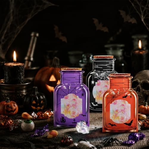 36 Pack Halloween Treat Bags Witch Paper Bottle Candy Box with Clear Bags