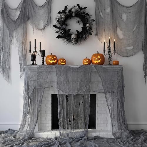 500"x39" Large Halloween Scary Gauze, Spooky Cloth Party Decoration