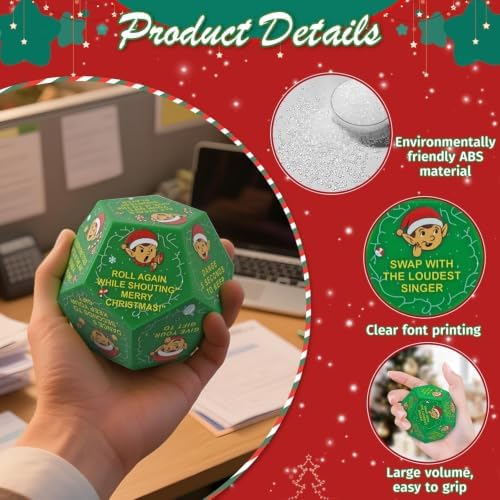 Hilarious Exchange Party Game Dice, Exchange Gifts Family Game, Christmas Stocking Stuffers White Elephant Gifts for Teens Adults, Gift Exchange Dice for Family Friends Holiday Xmas Party Supplies