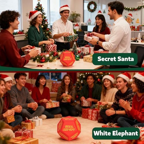 Santa Swap Gift Exchange Dice Christmas Stuffers White Elephant Dice Games