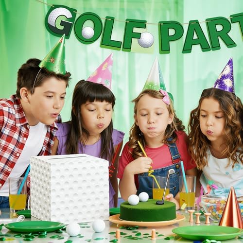 Golf Card Box Sports Party Favors Post Box Cardboard Receiving Money Holder for Golf Theme Wedding Reception, Baby Showers, Anniversary, Birthday Party, Graduation Table Centerpiece Decorations