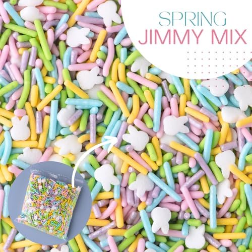 Sweets Indeed Cookie Cutters with Sprinkle Mix & Candy Eyeballs – 2 oz Sprinkles, Food-Safe Cookie Cutters, Baking & Decorating Kit (Easter)