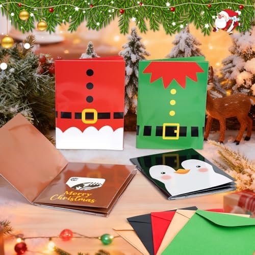 6 Set/30 Slots Christmas Gift Card Booklet with Envelopes