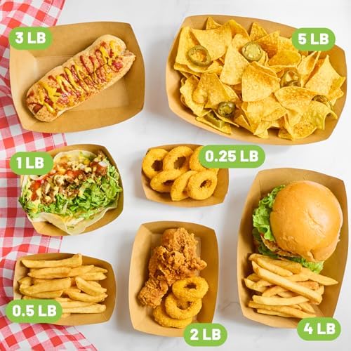 ZORRITA 200 Pack 1/2 Lb Small Paper Food Trays