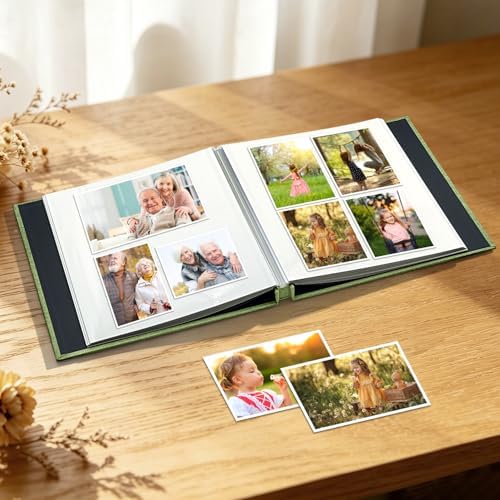 Large Photo Album 20 Sheets/ 40 Pages Self Adhesive Scrapbook Album for 4x6 5x7 8x10 Pictures DIY Photo Book as Scrapbooking Supplies, Birthday Gifts for Women Mom Wedding Baby Family Travel