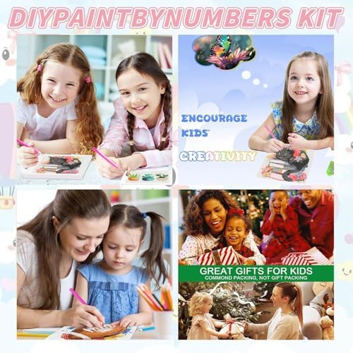 Black Cat Diamond Art Kit for Kids with Frame,Diamond Painting Kit for Kids