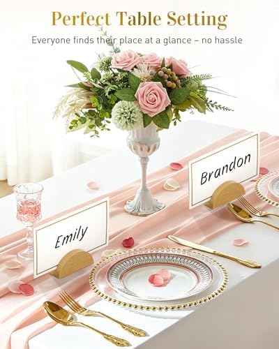 Uniclife 48 Pcs Place Card Holders for Wedding Party Tables