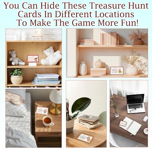 Christmas Scavenger Hunt Game, Xmas Games for Family Treasure Riddle Hunt Cards Game Activities, Winter Christmas Eve New Year Holiday Indoor Outdoor Party Games Supplies, Xmas Gifts for Adults, 03
