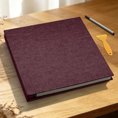 Large Photo Album 20 Sheets/ 40 Pages Self Adhesive Scrapbook Album for 4x6 5x7 8x10 Pictures DIY Photo Book as Scrapbooking Supplies, Birthday Gifts for Women Mom Wedding Baby Family Travel