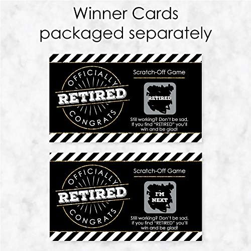 Happy Retirement - Party Game Scratch Off Cards - 22 Ct