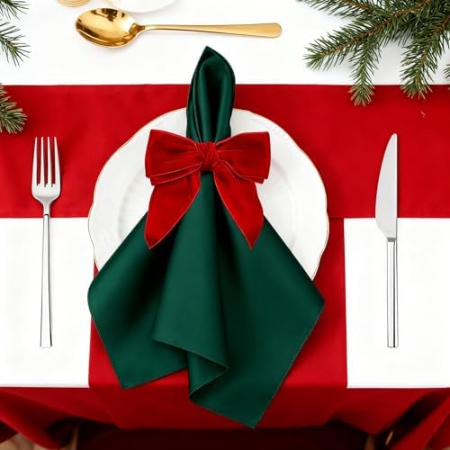 Christmas Napkin Rings Set of 6 for New Year,Wedding Table Decor