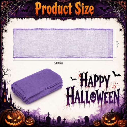 Tlswshsy 500'' x 39''Large Halloween Creepy Cloth, Spooky Gauze Decoration