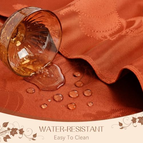 Romanstile Fall Jacquard Rectangle Tablecloth, Thanksgiving Pumpkin
