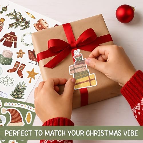 Fun Christmas Stickers for Kids - Large Set of 400 Holiday Stickers