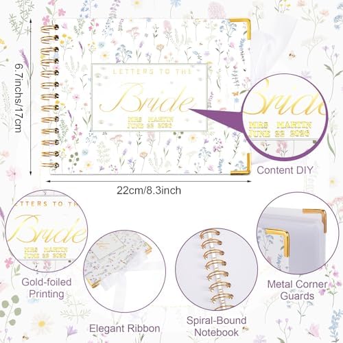 Humyoun Letters to Bride Scrapbook,8.5 X 7 Inch,Wildflower,Colorful