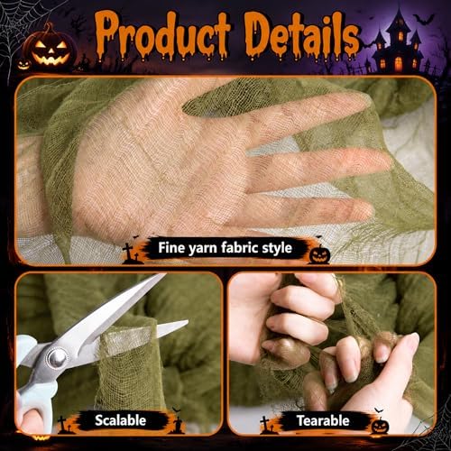 400"x85" Large Halloween Scary Gauze, Spooky Cloth Party Decoration