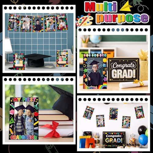 50Pcs Graduation Paper Photo Frames 4x6 K Picture Frame with Clips String