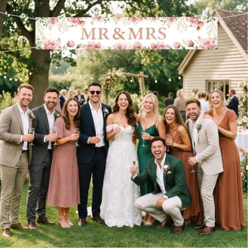 Mr And Mrs Wedding Decor Banner Decorations Party Hanging Sign