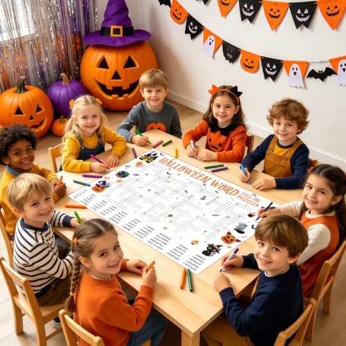 Giant Halloween Word Fill-in Puzzles Game for Family Office Large Group