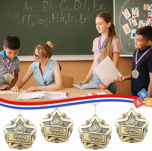 Quelay 30 Pcs 2 Inches Award Medals Bulk Medals Bulk with Neck Ribbons Metal Trophy Award Prize Gift for Tournaments, Competitions, Party, Kids and Adults