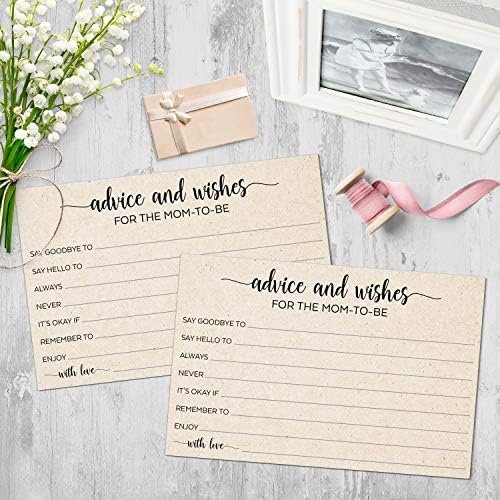 321Done Advice for the Mom to Be Cards, 4x6, Set of 50, Tan